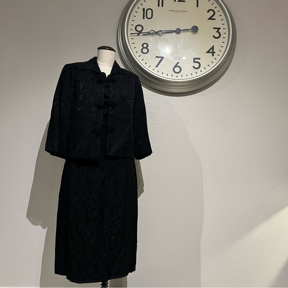 Vintage Dresses & Skirts - Vintage Black Asian Women's Dress Set